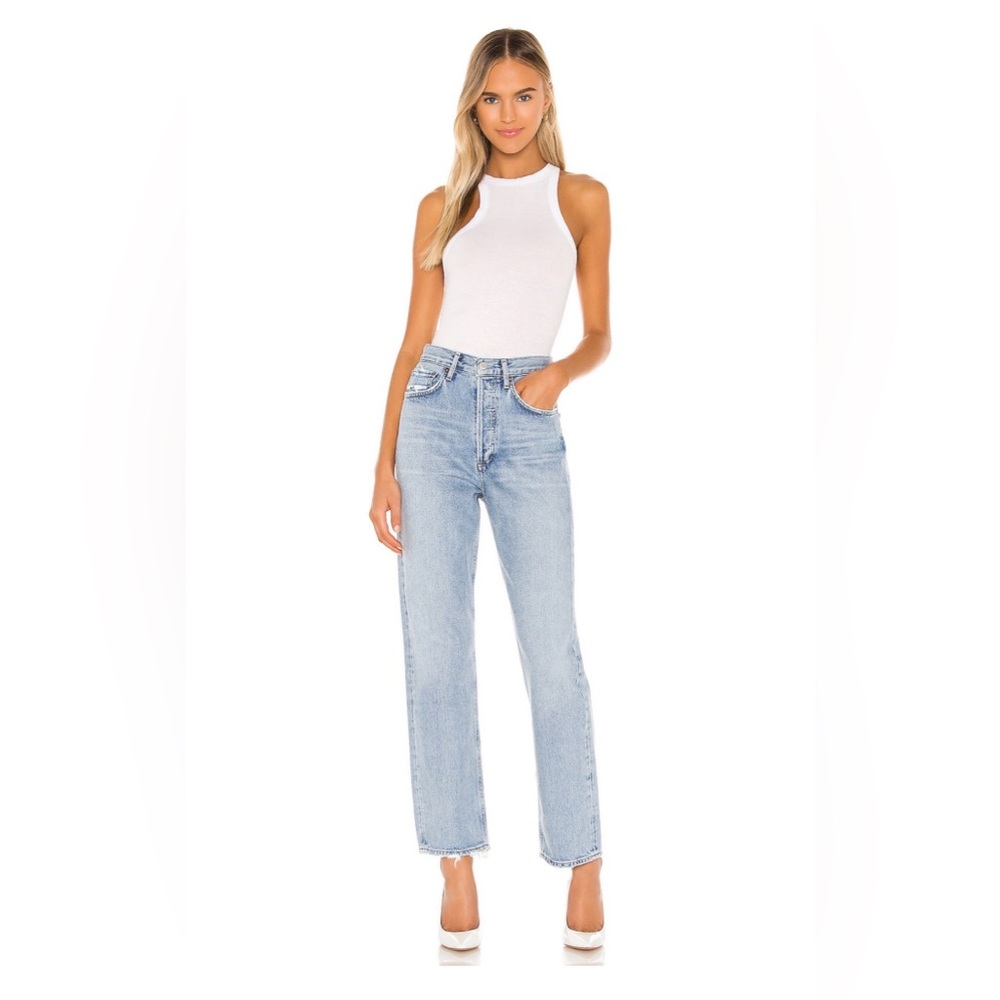 Agolde 90’s mid rise Light Blue Straight Leg Jeans size 28 in Snapshot